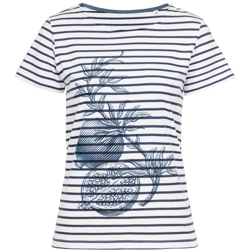 Футболка женская Grand Granat New, белая с синим фото 3