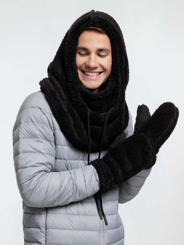 Балаклава-капюшон Flocky, черная фото 3 Балаклава-капюшон Flocky, черная фото 3