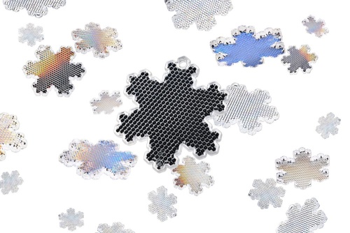 Пешеходный светоотражатель «Снежинка», белый фото 3 Пешеходный светоотражатель «Снежинка», белый фото 3