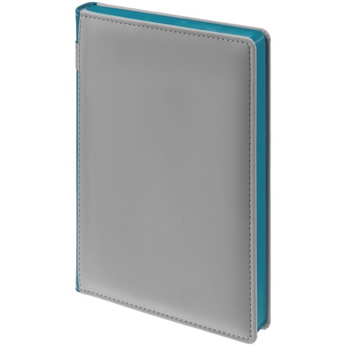 Ежедневник Spain Shall, недатированный, серый с бирюзовым фото 3