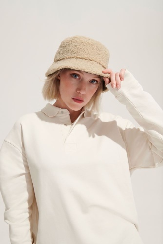 Панама Bucket двусторонняя, темно-серая с бежевым фото 4 Панама Bucket двусторонняя, темно-серая с бежевым фото 4