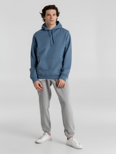 Толстовка с капюшоном унисекс King, серо-синяя фото 9 Толстовка с капюшоном унисекс King, серо-синяя фото 9