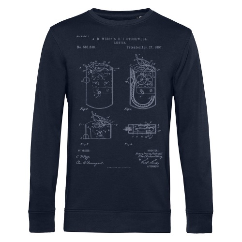 Свитшот Old Patents. Lighter, темно-синий фото 3 Свитшот Old Patents. Lighter, темно-синий фото 3