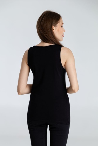 Майка женская «Арт-рокстар. Kiss Me», черная фото 7