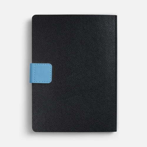 Ежедневник Boom, недатированный, черный с голубым фото 2