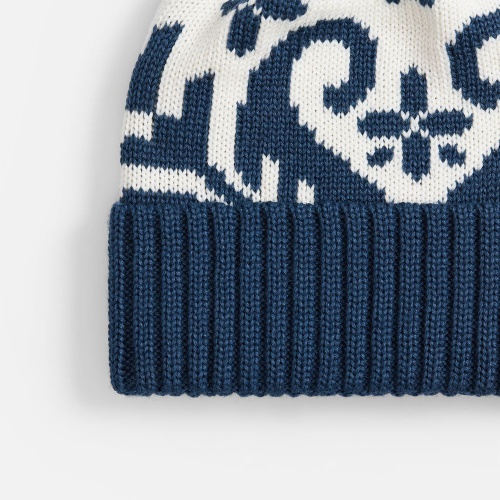 Шапка Wintertude, синяя с белым фото 3 Шапка Wintertude, синяя с белым фото 3