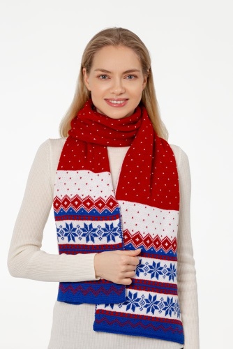 Шарф Happy View, красный с синим фото 6 Шарф Happy View, красный с синим фото 6