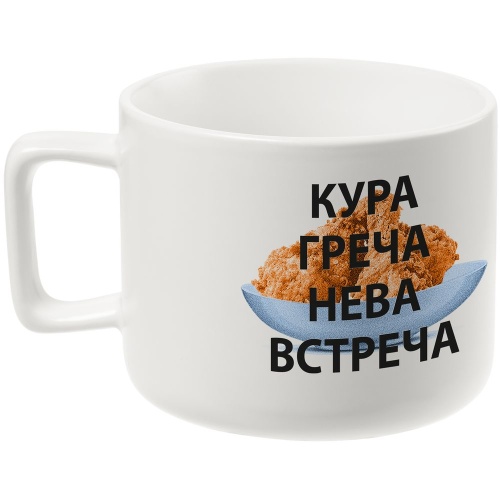 Чашка «Кура-греча», белая Чашка «Кура-греча», белая