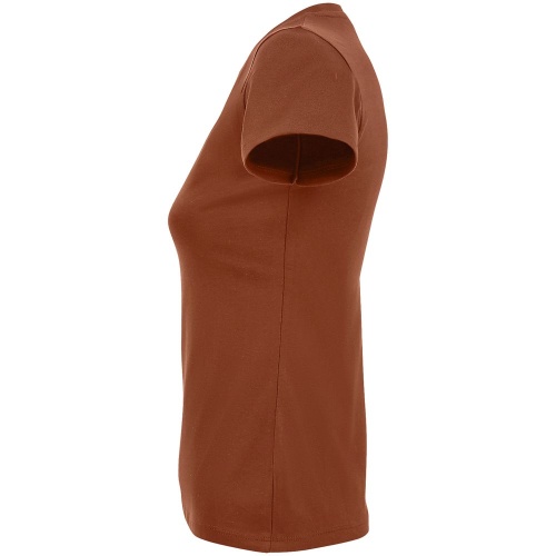 Футболка женская Imperial Women 190, коричневая (терракотовая) фото 4