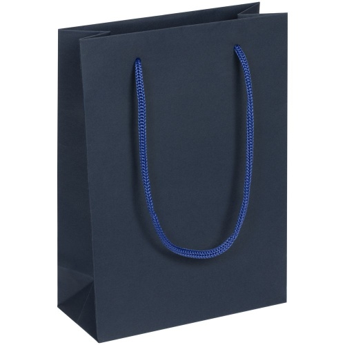 Пакет бумажный Vid S, синий фото 2