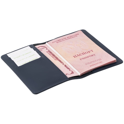 Обложка для паспорта Alaska, синяя фото 5