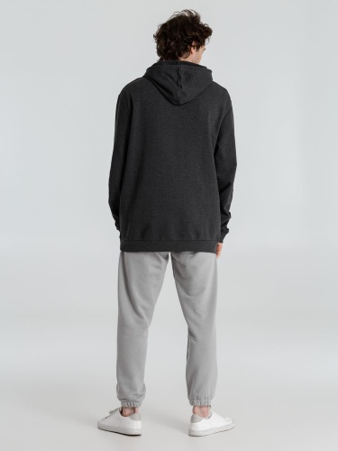 Толстовка с капюшоном унисекс Hoodie, серый меланж (антрацит) фото 12