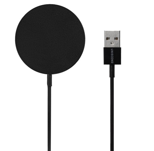 Беспроводное зарядное устройство с магнитами Magmate, черное Беспроводное зарядное устройство с магнитами Magmate, черное