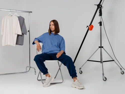 Футболка оверсайз унисекс Kosmos 2.0, темно-серая (графит) фото 11