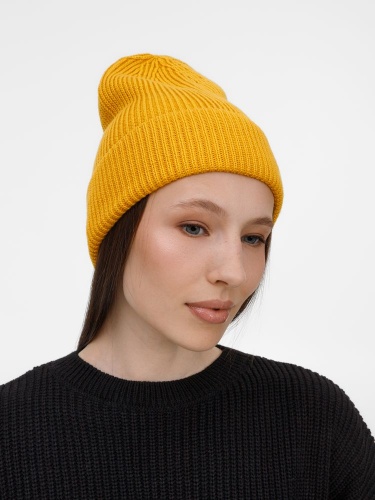 Шапка Nobilis Mono, желтая (медовая) фото 3 Шапка Nobilis Mono, желтая (медовая) фото 3