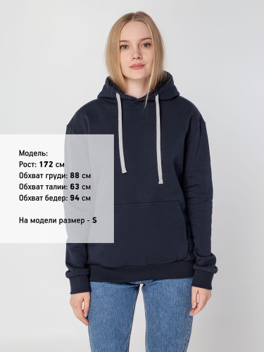 Толстовка с капюшоном Unit Kirenga Heavy, темно-синяя фото 7 Толстовка с капюшоном Unit Kirenga Heavy, темно-синяя фото 7