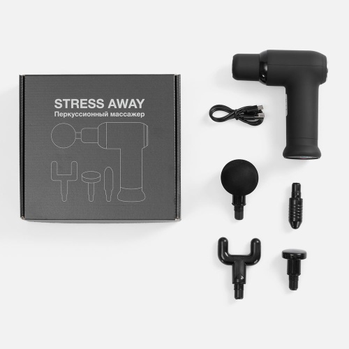 Перкусcионный массажер Stress Away, черный фото 4 Перкусcионный массажер Stress Away, черный фото 4