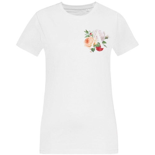 Футболка женская «Цветочная азбука: А», белая фото 3