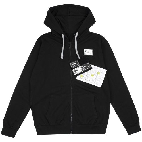 Толстовка с патчами «Химия состояний», черная фото 4