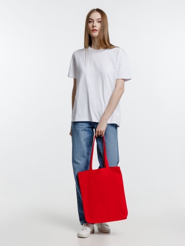 Холщовая сумка Strong 210, красная фото 3