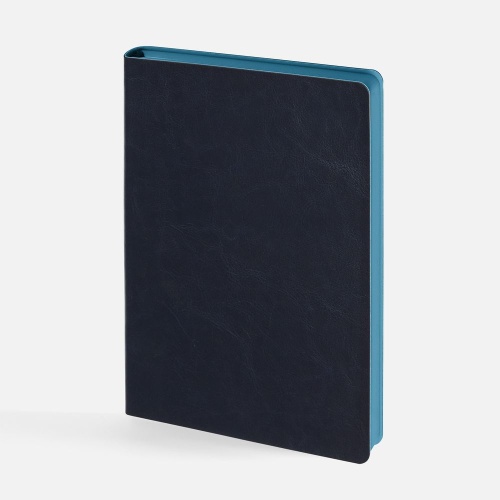 Ежедневник Doppio, недатированный, синий с голубым фото 2