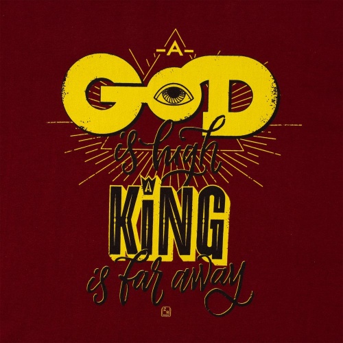 Футболка A God is High, гранатово-красная фото 5