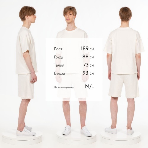 Футболка унисекс оверсайз T3, молочно-белая фото 3