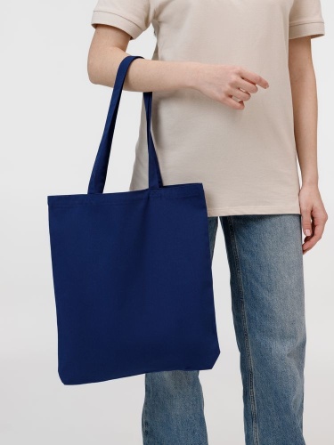 Холщовая сумка Strong 210, темно-синяя фото 3 Холщовая сумка Strong 210, темно-синяя фото 3