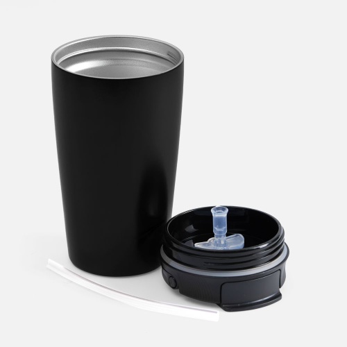 Термостакан с двумя поильниками Duetta, черный фото 3 Термостакан с двумя поильниками Duetta, черный фото 3