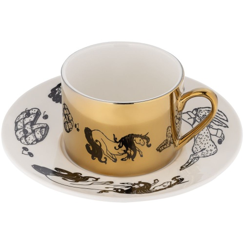 Чайная пара «Время чудес», золотистая Чайная пара «Время чудес», золотистая