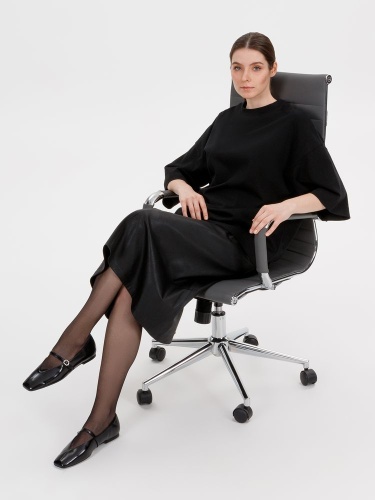 Футболка оверсайз Big Boss, черная фото 5