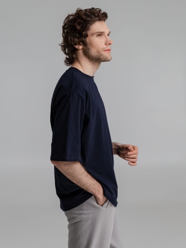 Футболка оверсайз Slope, темно-синяя фото 10