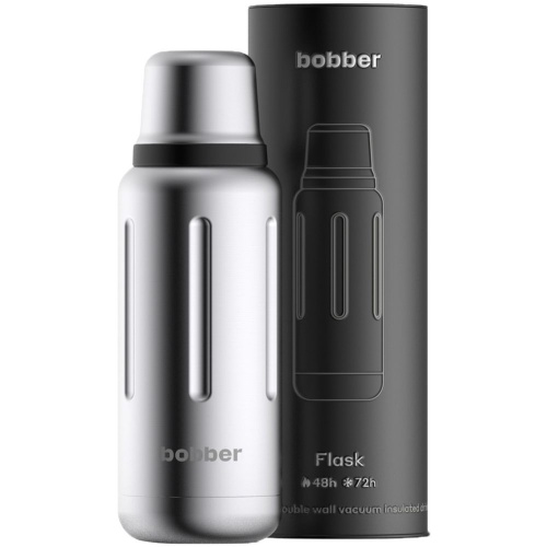 Термос Flask 1000, вакуумный, стальной матовый фото 3