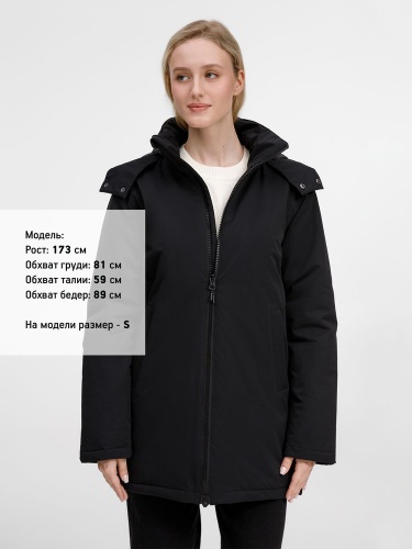 Куртка-парка унисекс Sfera, черная фото 6 Куртка-парка унисекс Sfera, черная фото 6