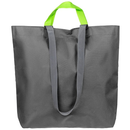 Шопер Sensa, серый с салатовым фото 3 Шопер Sensa, серый с салатовым фото 3