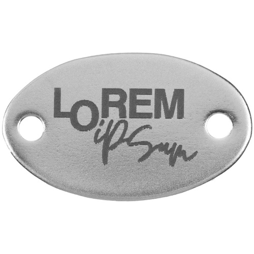 Шильдик металлический Alfa Oval, серебристый фото 3 Шильдик металлический Alfa Oval, серебристый фото 3