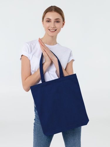 Холщовая сумка Avoska, темно-синяя (navy) фото 3