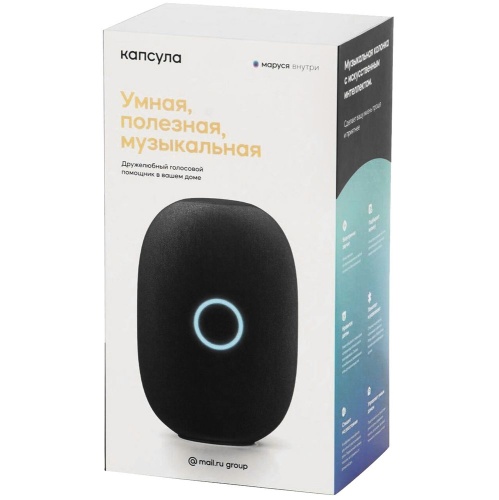 Умная колонка «Капсула» с помощником «Маруся», черная фото 6
