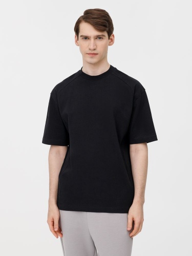 Футболка оверсайз унисекс Sideline, черная фото 6 Футболка оверсайз унисекс Sideline, черная фото 6