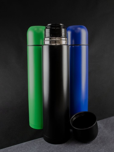 Термос Ammo 1000, синий фото 10