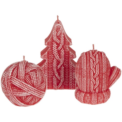 Свеча Kniteam, клубок, красный фото 2 Свеча Kniteam, клубок, красный фото 2