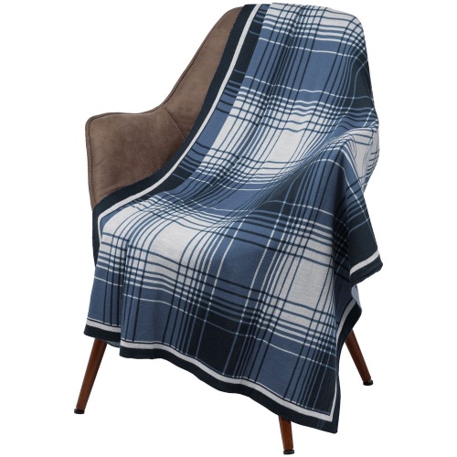 Плед Duotone, синий с белым фото 3 Плед Duotone, синий с белым фото 3