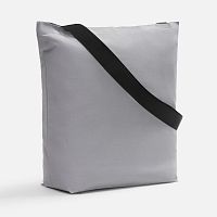 Шопер B5, серый с широкими черными ручками