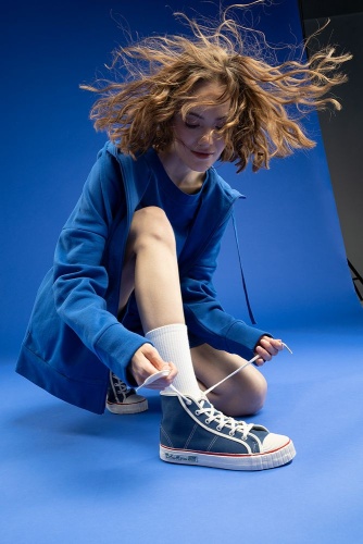 Толстовка унисекс H3, синяя фото 2