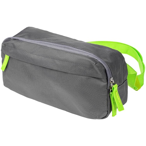 Поясная сумка Sensa, серая с салатовым фото 3