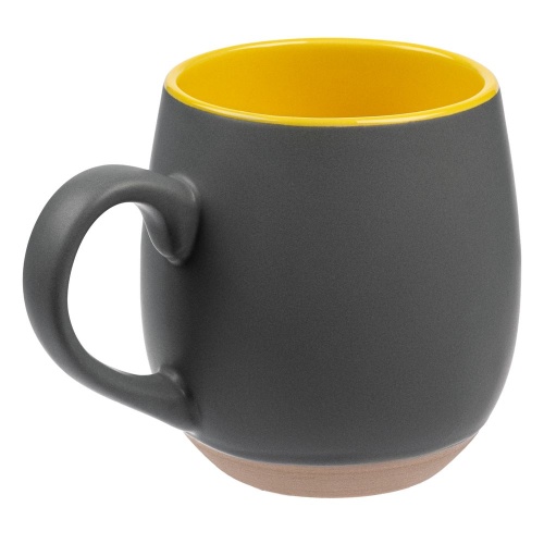 Кружка Chubby, серая с желтым фото 3 Кружка Chubby, серая с желтым фото 3