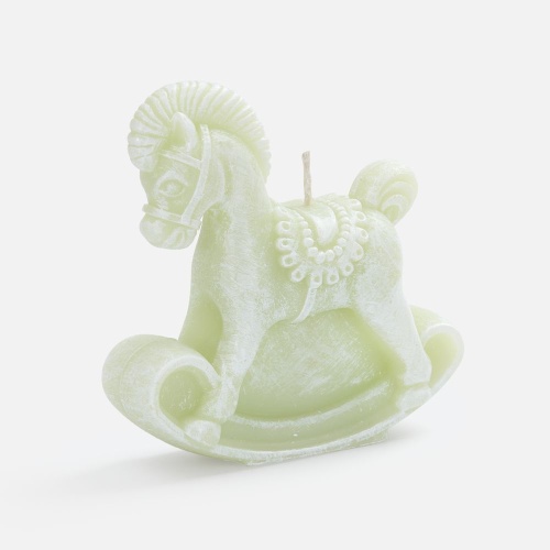 Свеча фигурная «Лошадка-качалка», светло-зеленая фото 2 Свеча фигурная «Лошадка-качалка», светло-зеленая фото 2