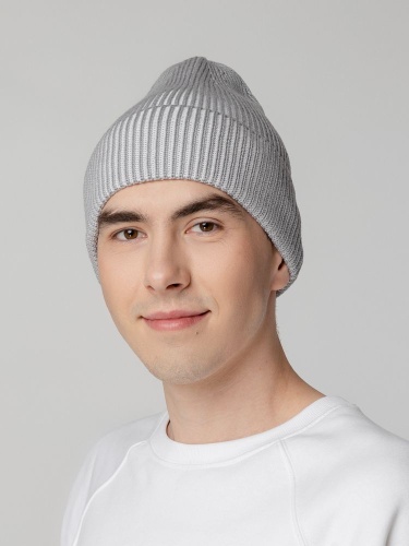 Шапка Nobilis, белая с серым фото 6 Шапка Nobilis, белая с серым фото 6