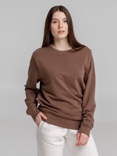 Свитшот унисекс BNC Inspire (Organic), коричневый (мокко) фото 10