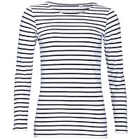 Футболка женская Marine Women, белая с темно-синим